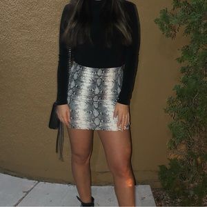 Snake Print Skirt